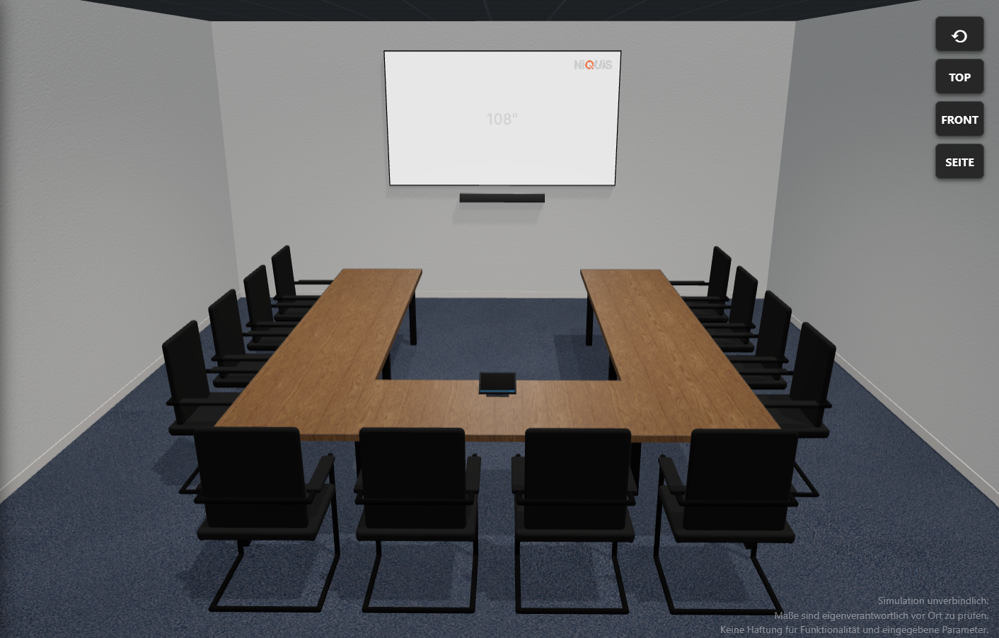 Boardroom mit Zoom Room und Mehrkanal-Audio